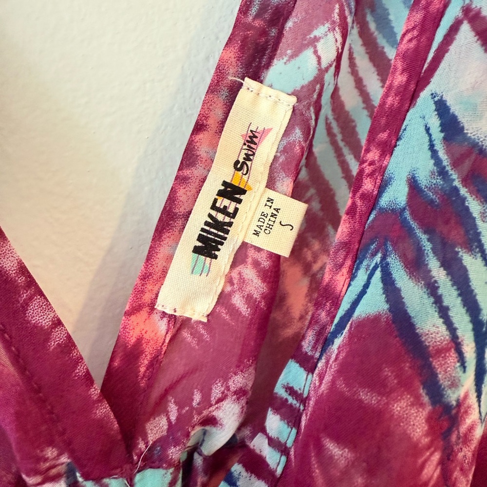 Chevron Pattern Swim Coverup - Multicolor - Picture 4 of 5